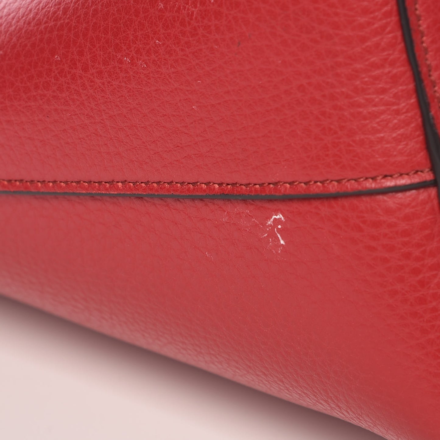 Small Classic Grain Bayswater Tote Scarlet