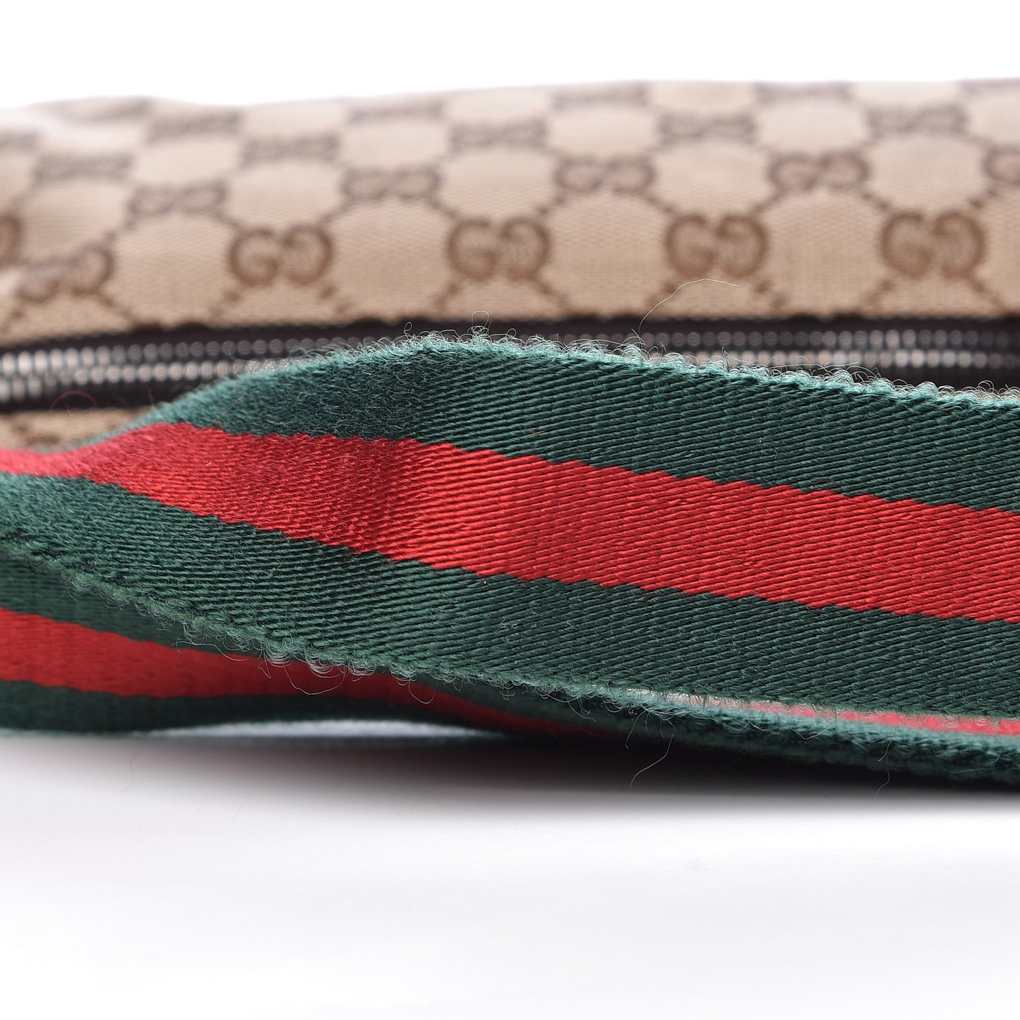Monogram Web Belt Bag Dark Brown
