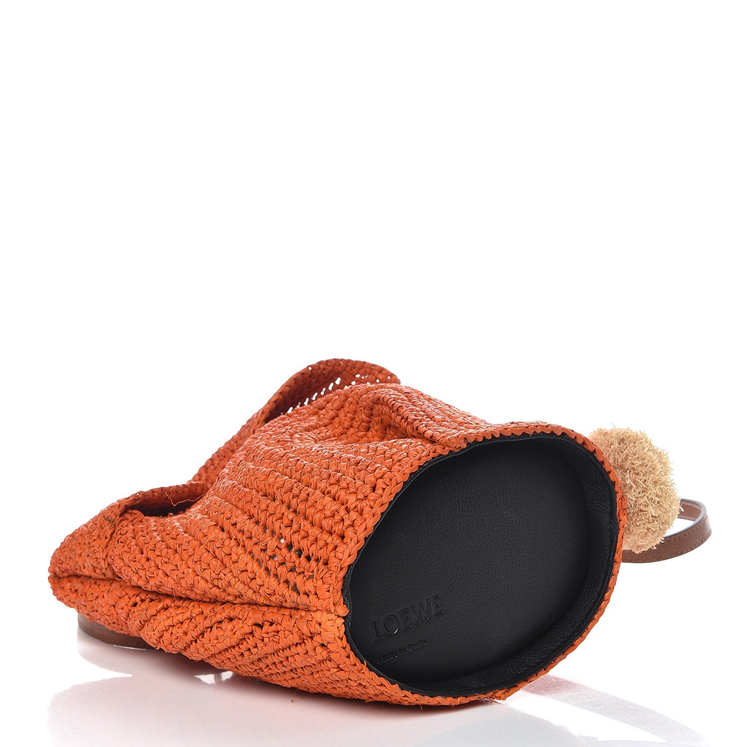 Loewe Raffia Mini Bunny Crossbody Bag Orange 4 of 7