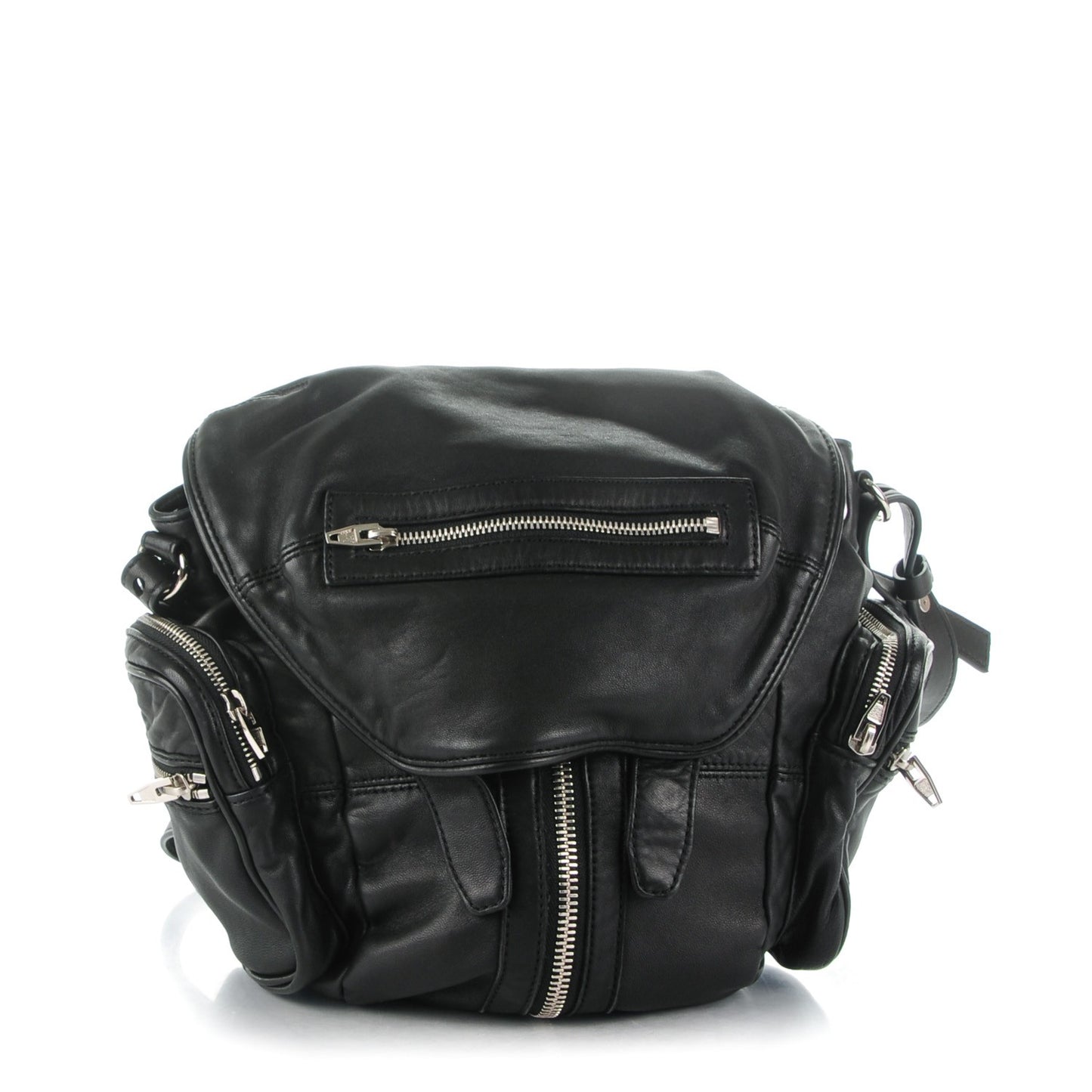 Lambskin Mini Marti Backpack Washed Black Rhodium Hardware
