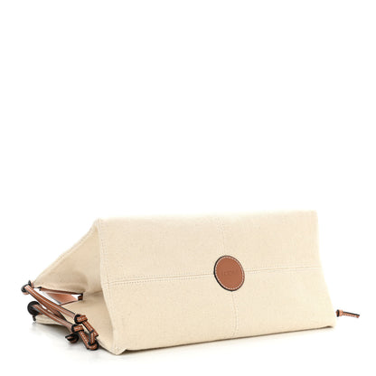 Loewe Canvas Calfskin Cushion Tote Beige 4 of 10