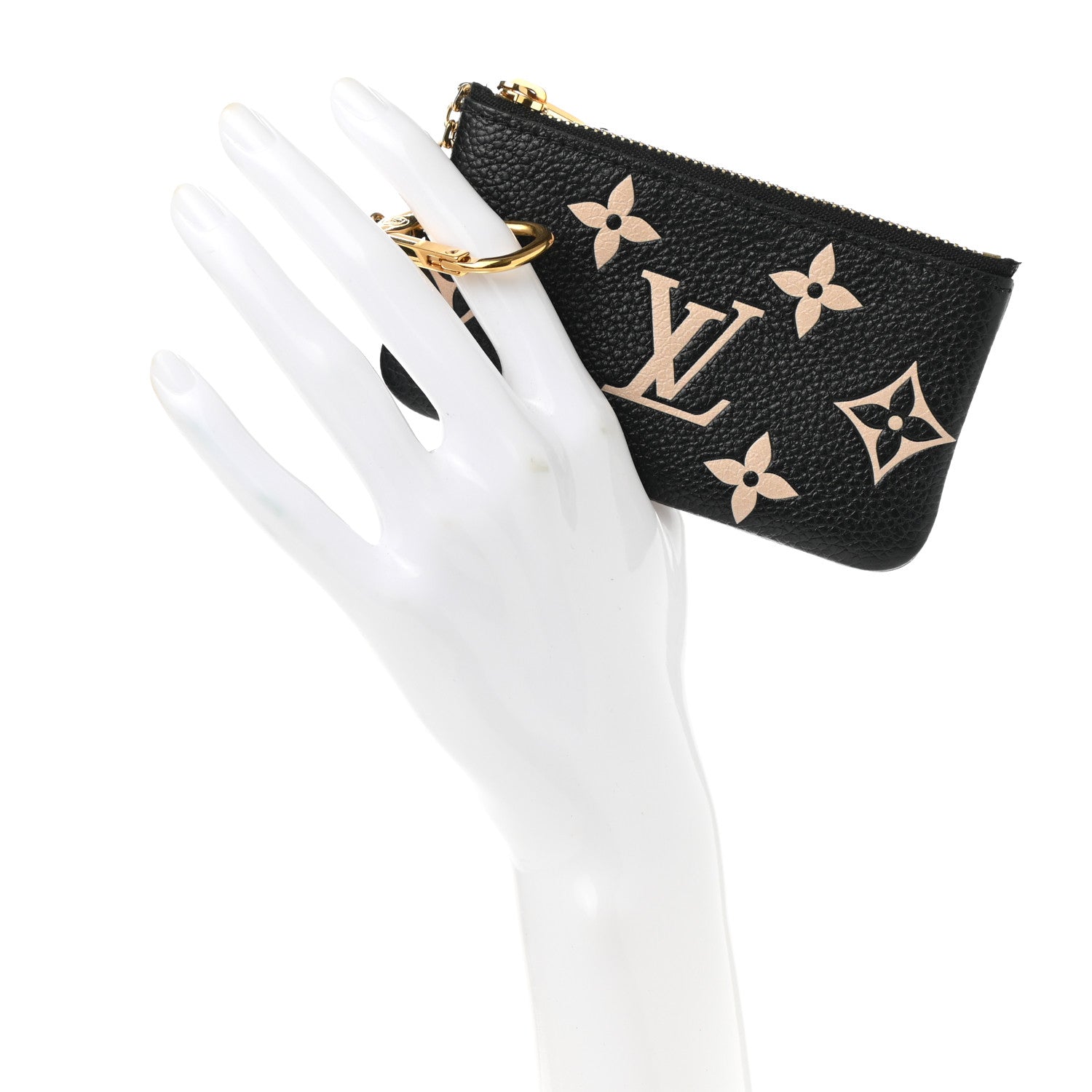 Louis Vuitton Empreinte Monogram Giant Key Pouch Black Beige 2 of 6