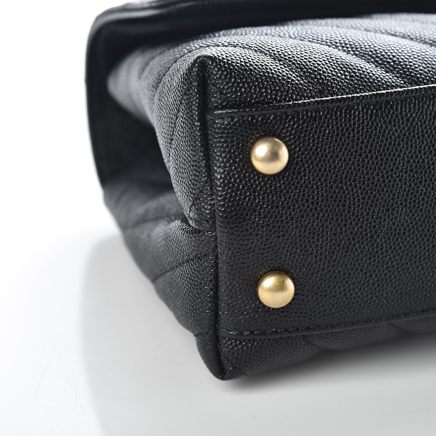 Chanel Caviar Chevron Quilted Mini Coco Handle Flap Black 5 of 10