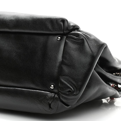 Chanel Lambskin Lax Accordion Hobo Black Pink 12 of 15