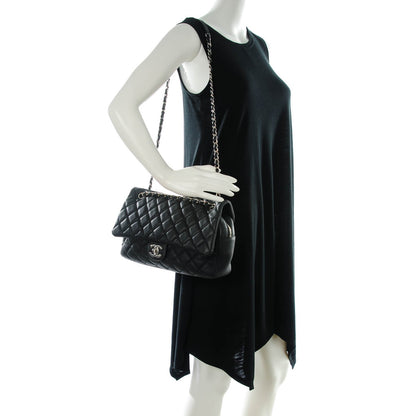 Chanel Caviar Quilted Jumbo Easy Flap Black 3 of 10