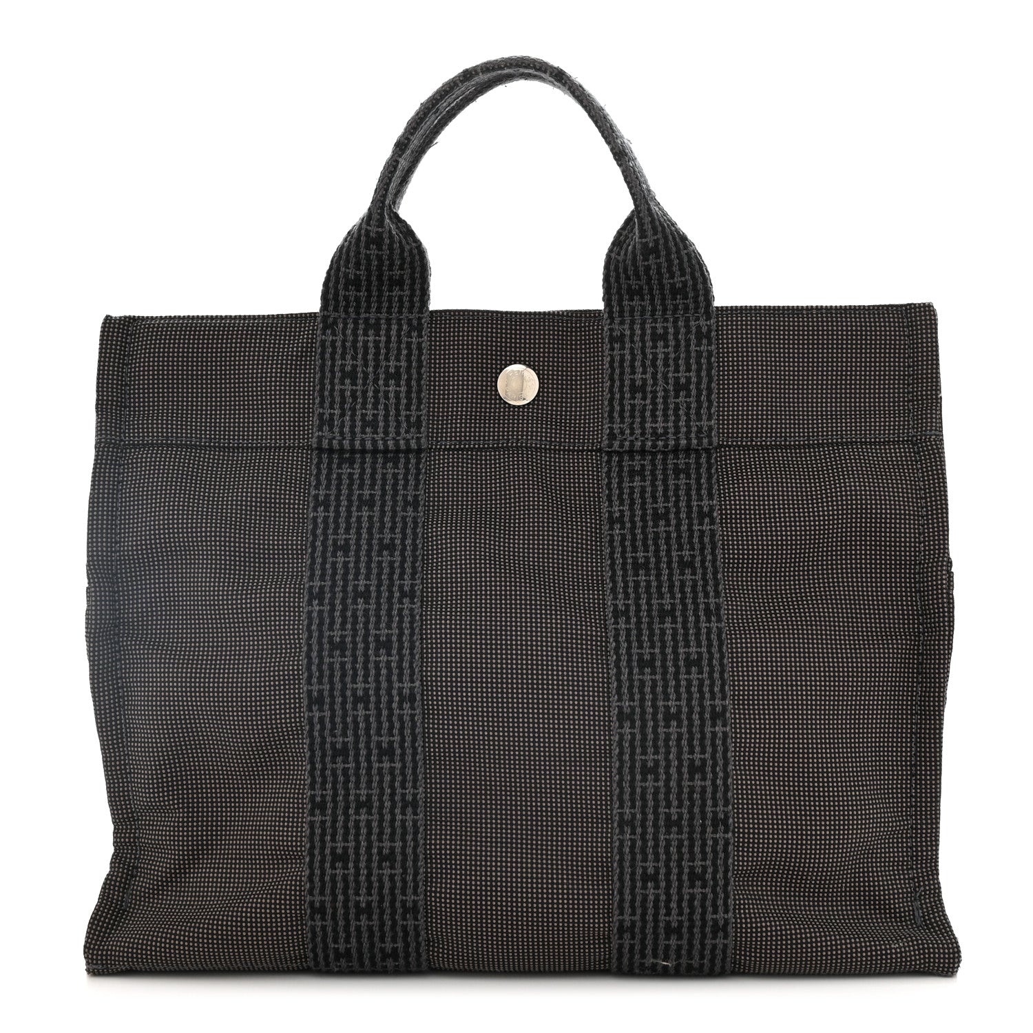 Hermes Canvas Herline PM Tote Grey 1 of 10