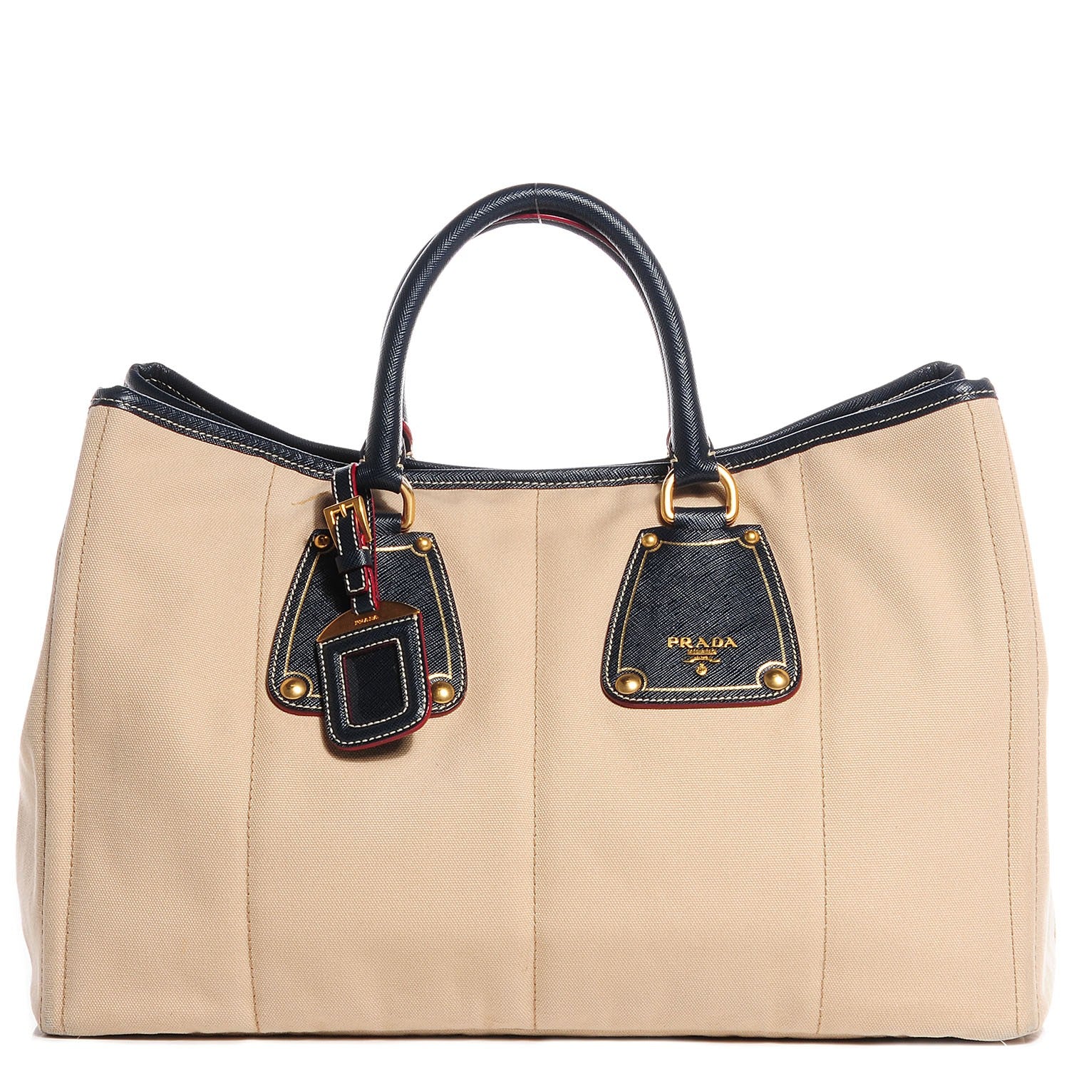Prada Canapa Saffiano Tote Corda Blue 1 of 19