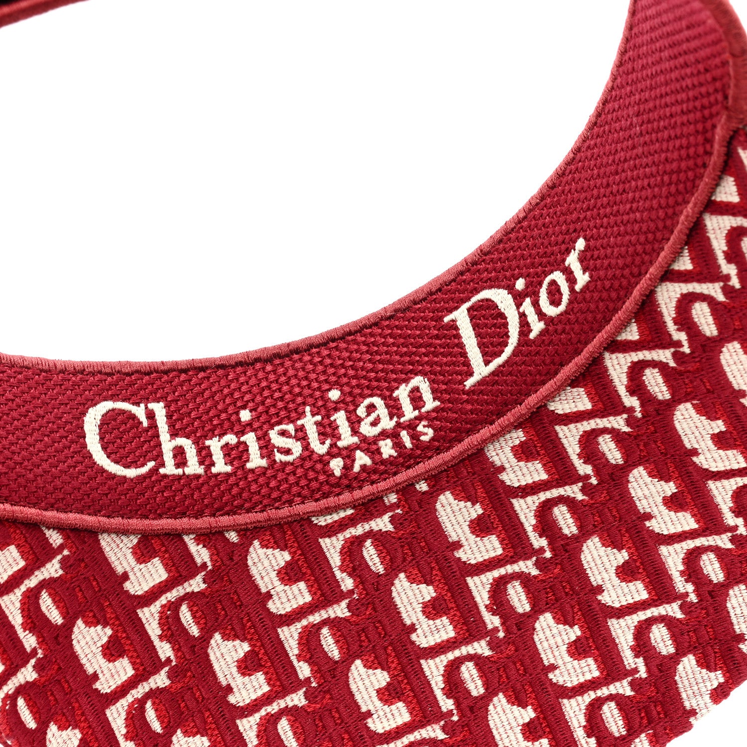 Christian Dior Oblique Embroidered D-Smash Visor Red 6 of 7