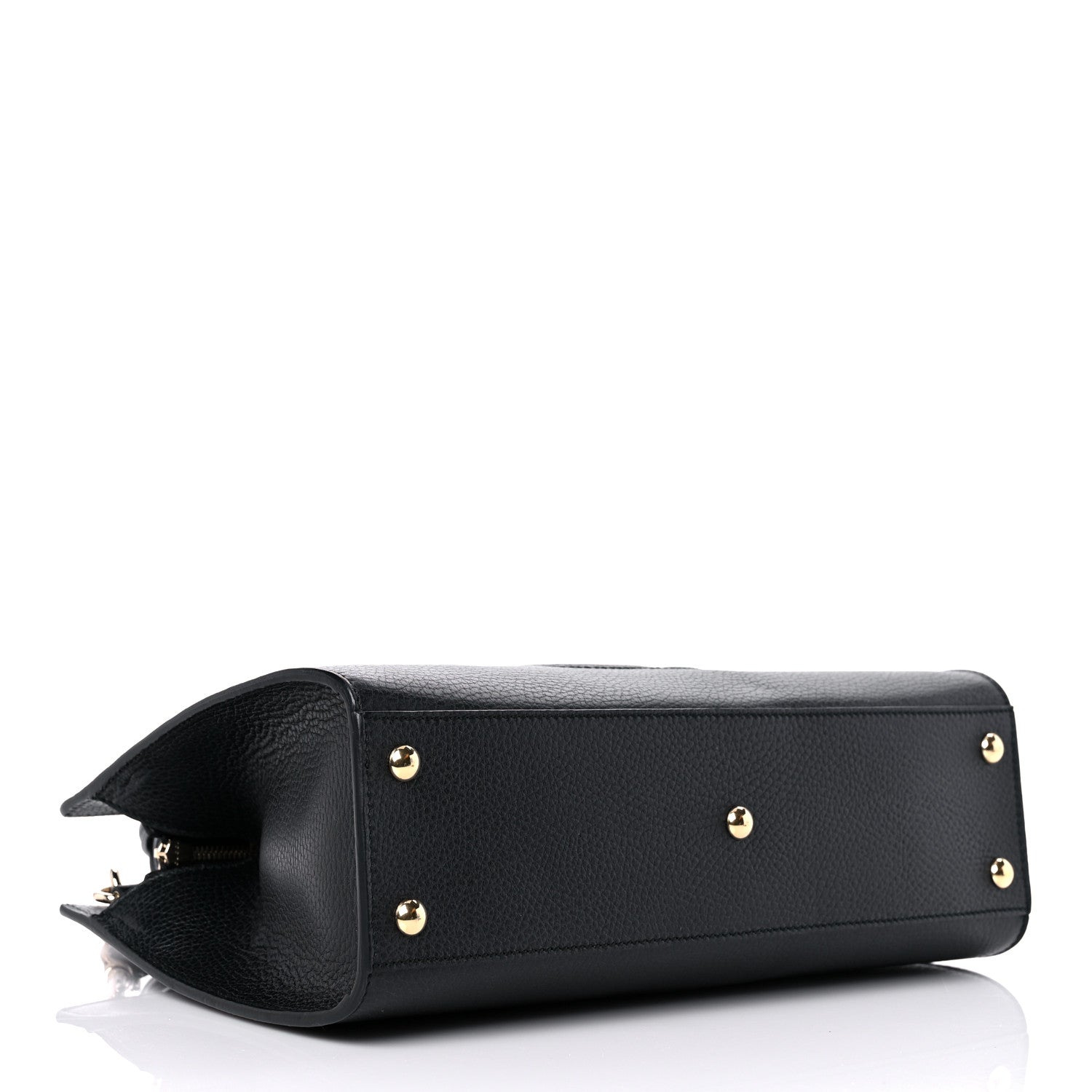 Gucci Pebbled Calfskin Medium Soho Top Handle Satchel Black 4 of 11