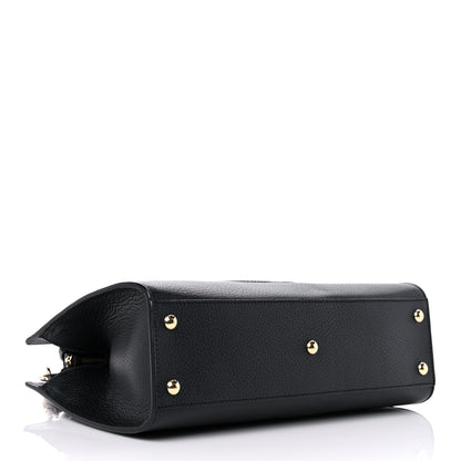 Gucci Pebbled Calfskin Medium Soho Top Handle Satchel Black 4 of 11