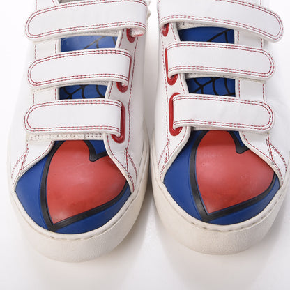 Valentino Garavani Calfskin Super Spiderman Velcro Sneakers 39.5 White 12 of 12