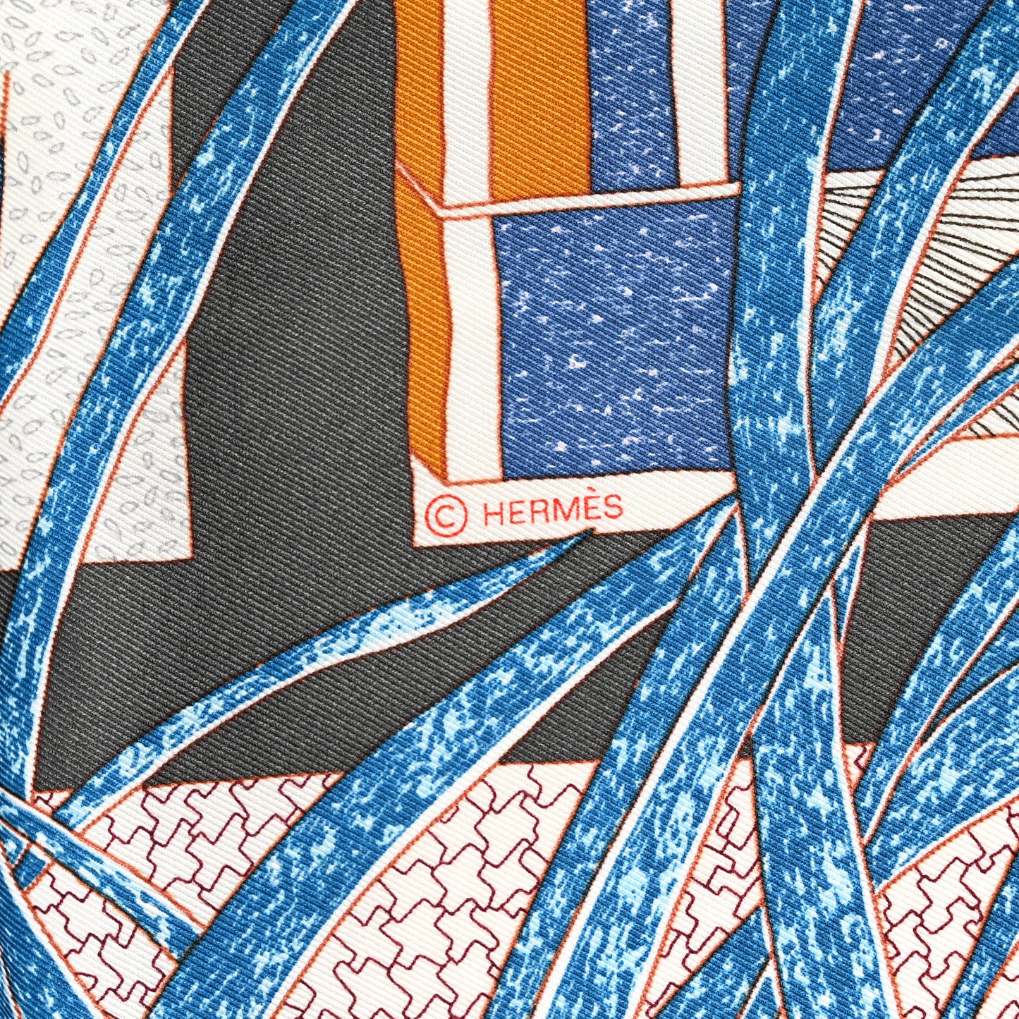 Silk Rendez-Vous Chez Scarf 70 Bleu Moyen Ardoise