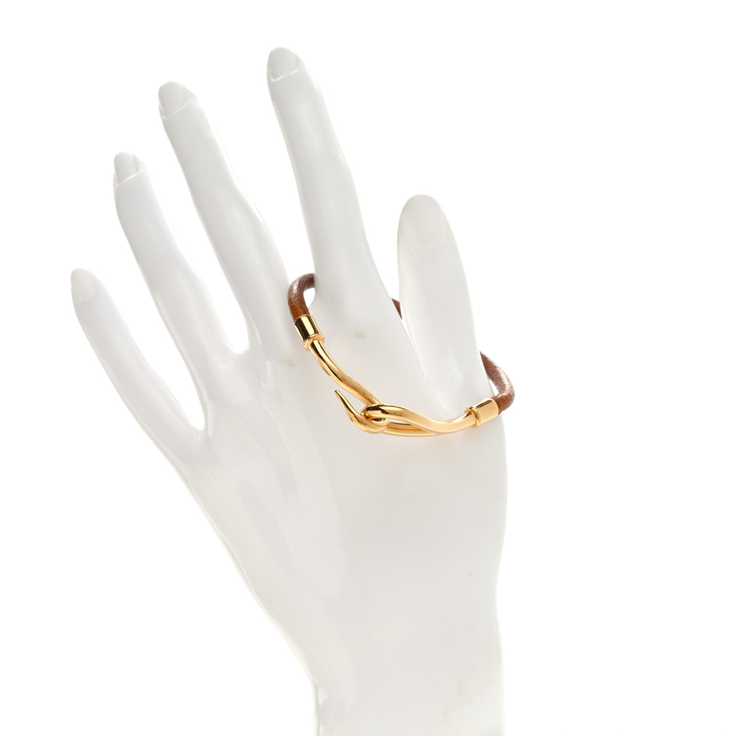 Hermes Natural Bridle Jumbo Hook Bracelet Bouton 2 of 4