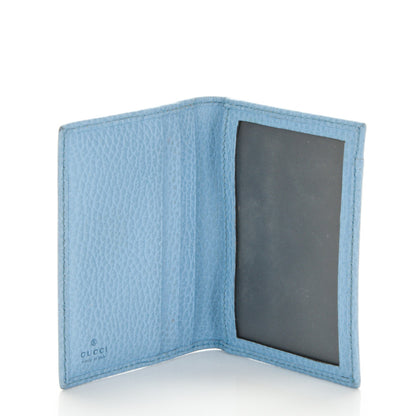 Gucci Dollar Calfskin Swing Train Pass Card Case Mineral Blue 4 of 6