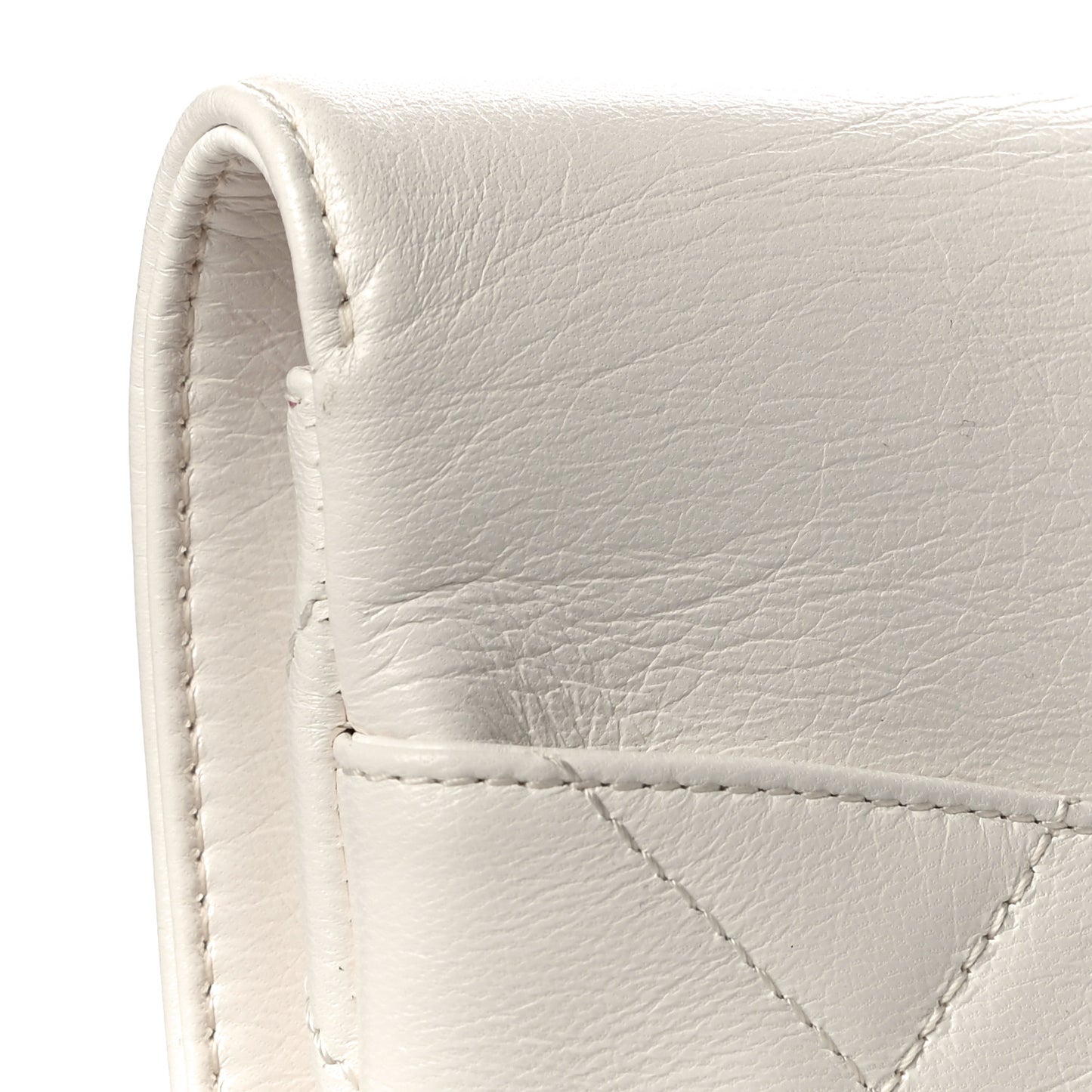Goatskin Quilted Timeless CC Clutch White