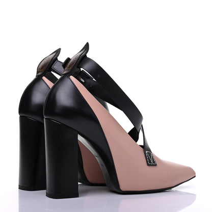 Louis Vuitton LOUIS VUITTON Calfskin Matchmake Cross Pumps 40 Beige Black 4 of 27
