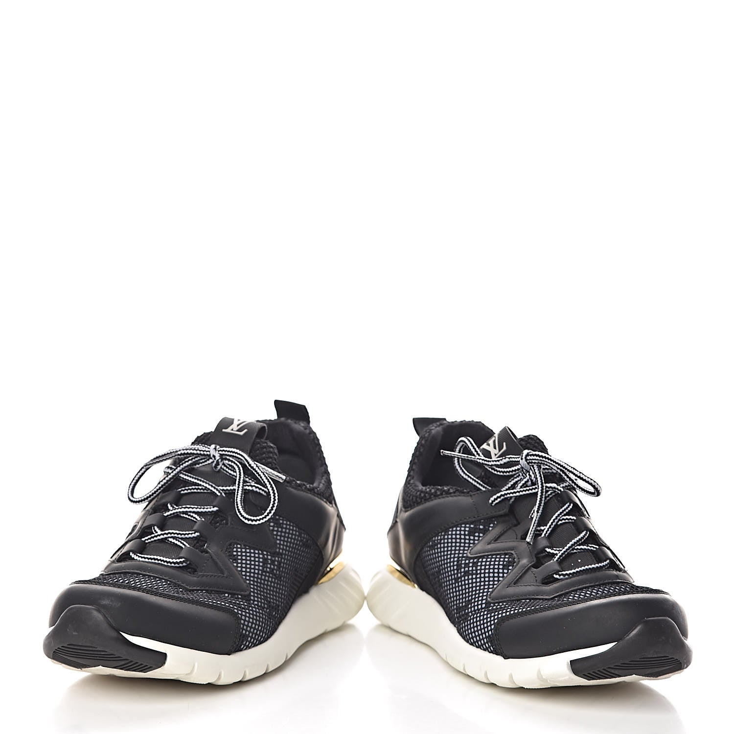 Louis Vuitton Technical Nylon Monogram Rubber Aftergame Sneakers 37.5 Black 6 of 14