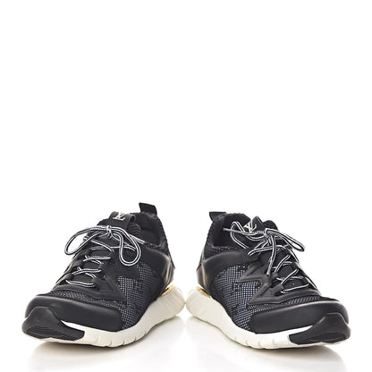 Louis Vuitton Technical Nylon Monogram Rubber Aftergame Sneakers 37.5 Black 6 of 14