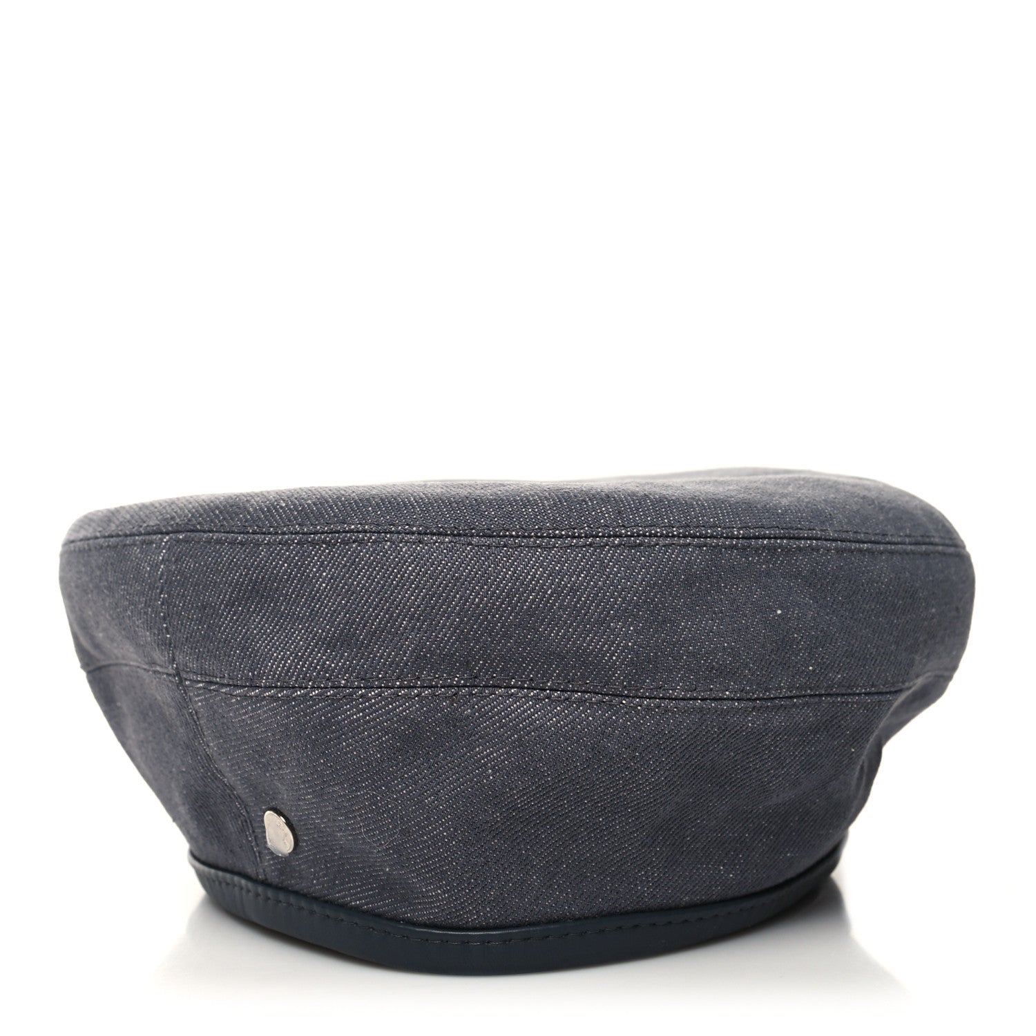 Hermes Denim Saint Honore Beret 57 Gris Plomb Ardoise 4 of 7