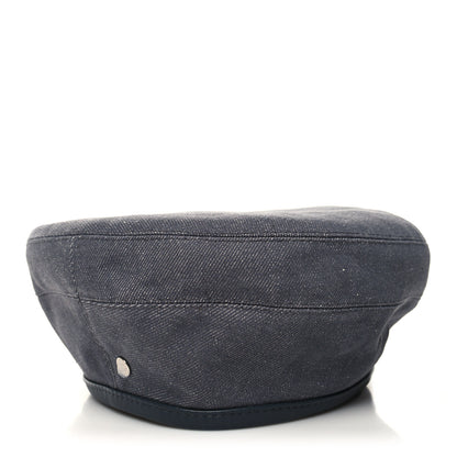 Hermes Denim Saint Honore Beret 57 Gris Plomb Ardoise 4 of 7