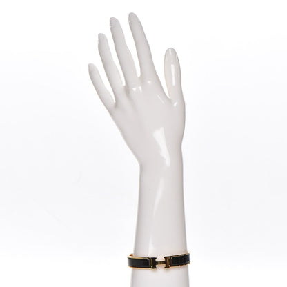 Hermes Enamel Narrow Clic Clac H Bracelet GM Black 2 of 5