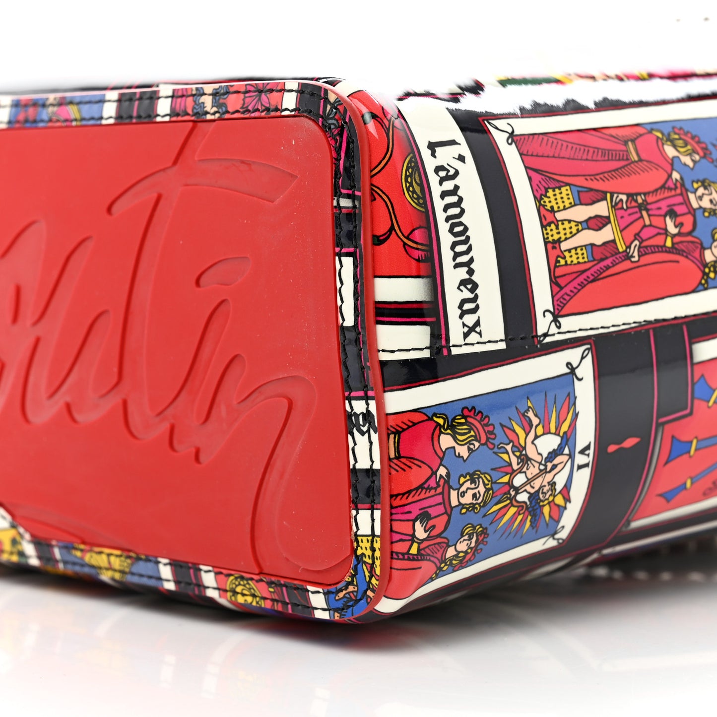 Patent Calfskin Small Tarot Cabata Tote Multicolor