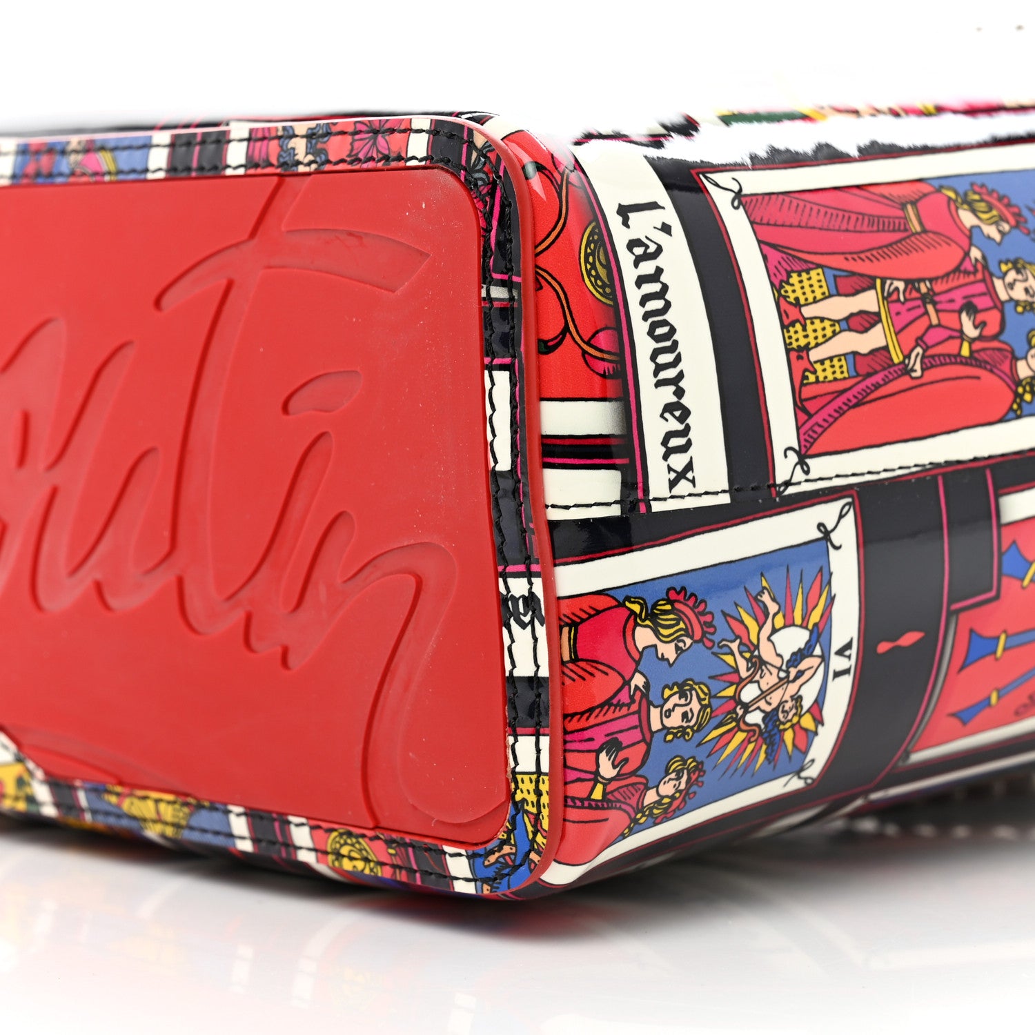 Christian Louboutin Patent Calfskin Small Tarot Cabata Tote Multicolor 9 of 9