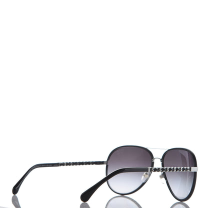 Chanel Polarized Pilot Winter Sunglasses 4219-Q Black 3 of 8
