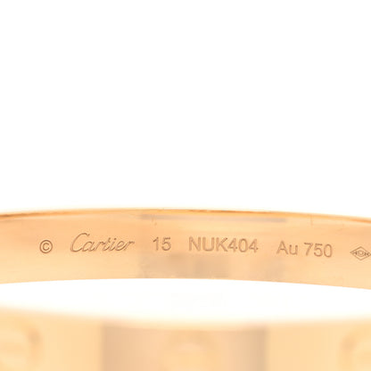 Cartier 18K Yellow Gold LOVE Bracelet 15 4 of 9