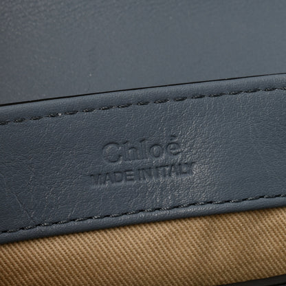 Chloe Calfskin Crocodile Embossed Mini C Double Carry Ash Blue 6 of 11