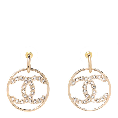 Chanel Baguette Crystal High Society CC Drop Earrings Gold 1 of 5