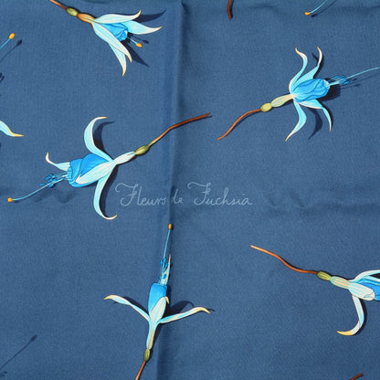 Hermes Silk Fleurs De Fuchsia Scarf 90 4 of 8