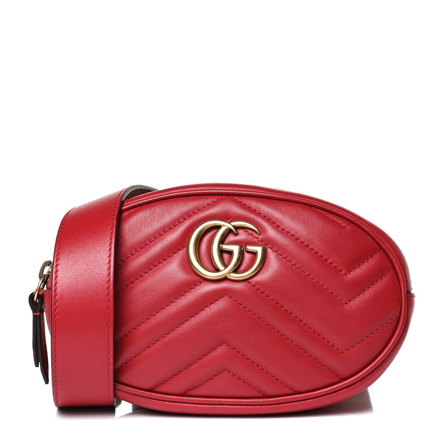 Calfskin Matelasse GG Marmont Belt Bag 75 30 Hibiscus Red