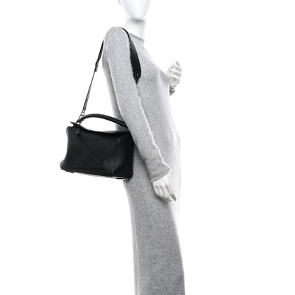 Loewe Calfskin Medium Puzzle Bag Black 2 of 10