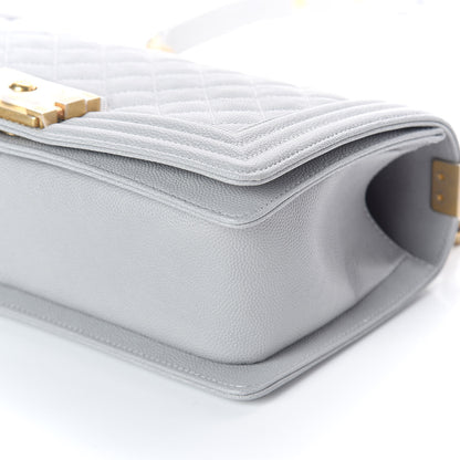 Chanel Caviar Quilted Medium Boy Flap Grey 6 of 10