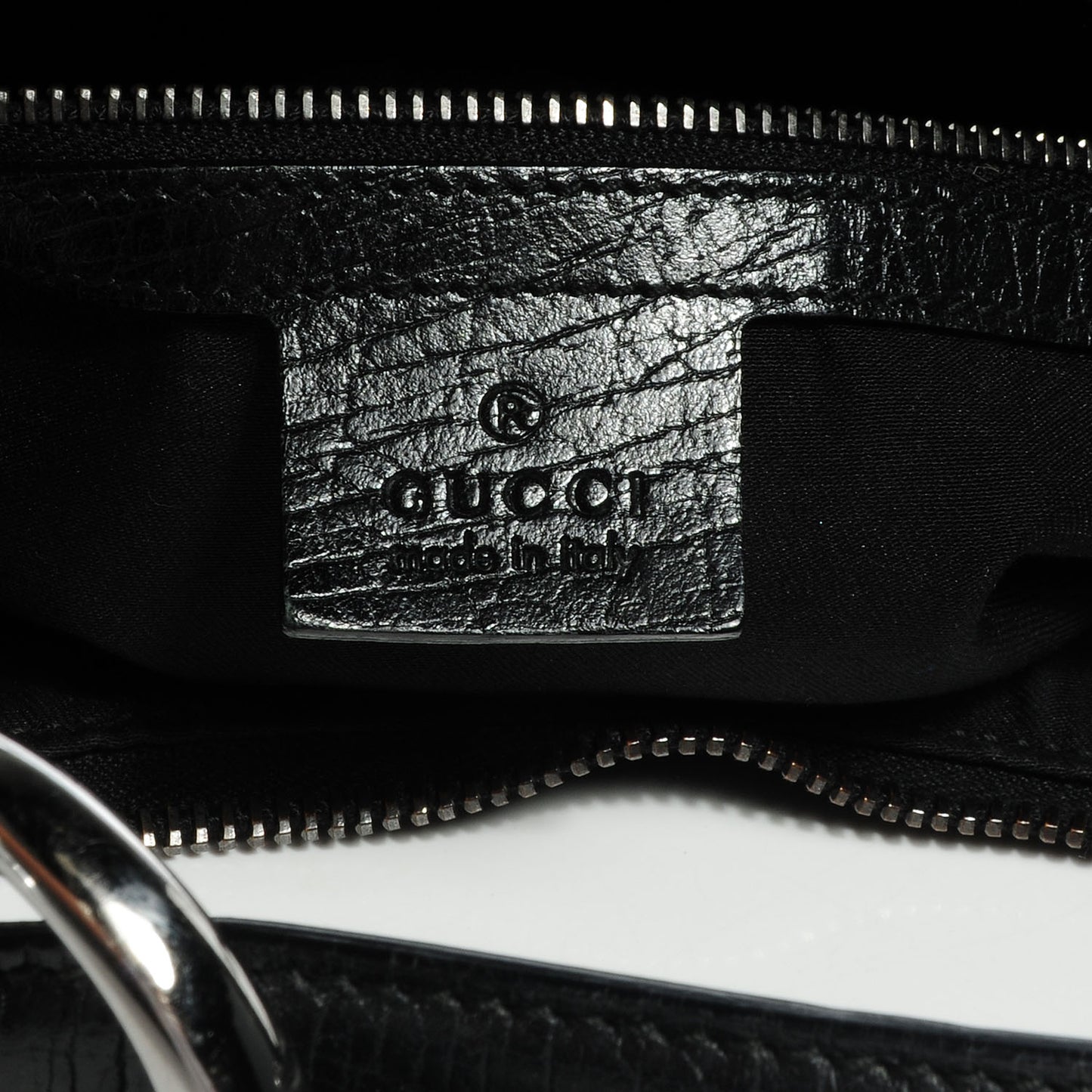 Monogram Medium Horsebit Chain Hobo Black