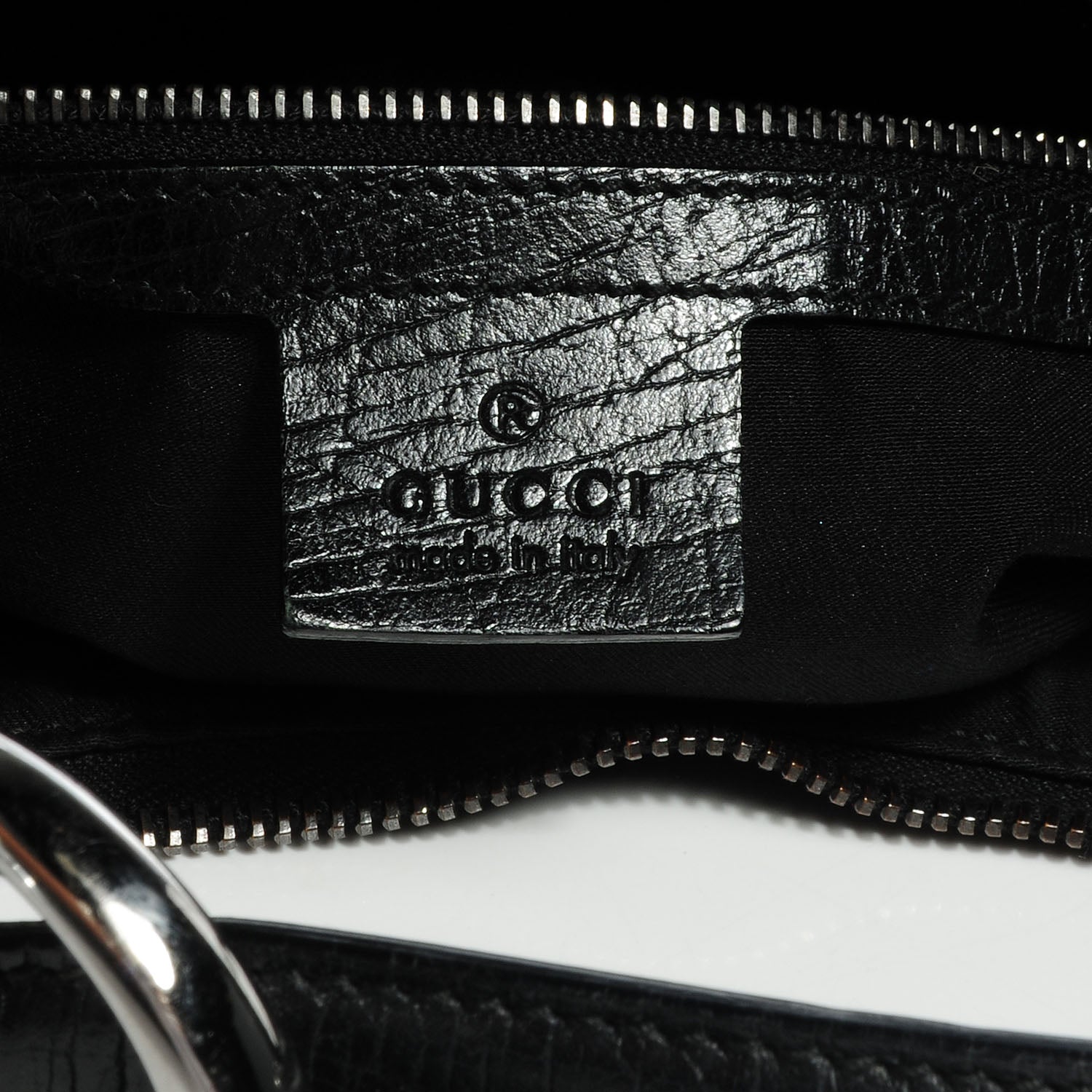 Gucci Monogram Medium Horsebit Chain Hobo Black 6 of 7
