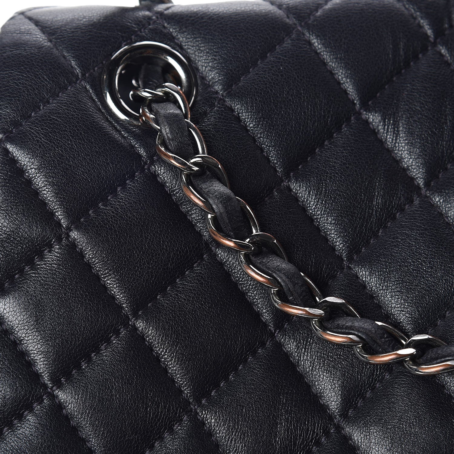 Chanel Calfskin Quilted Large Urban Spirit Backpack Navy 10 of 12