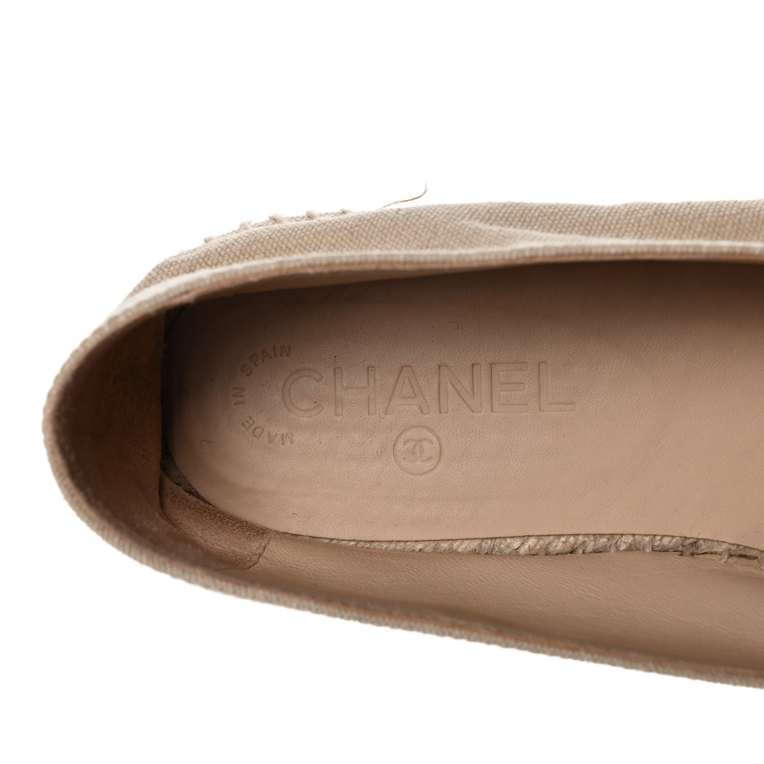 Chanel Linen CC Espadrilles 42 Beige Black 8 of 9