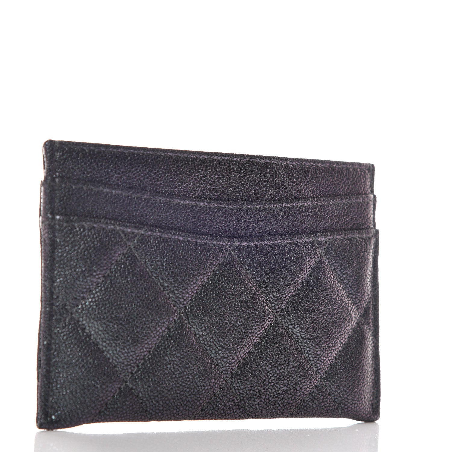 Chanel Iridescent Caviar Quilted Card Holder Black 3 of 9