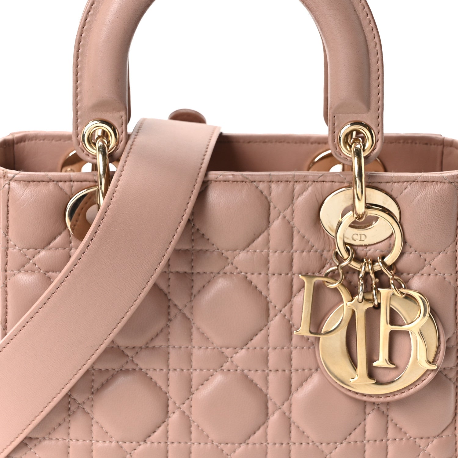 Christian Dior Lambskin Cannage Small My ABC Dior Lady Dior Blush 7 of 10