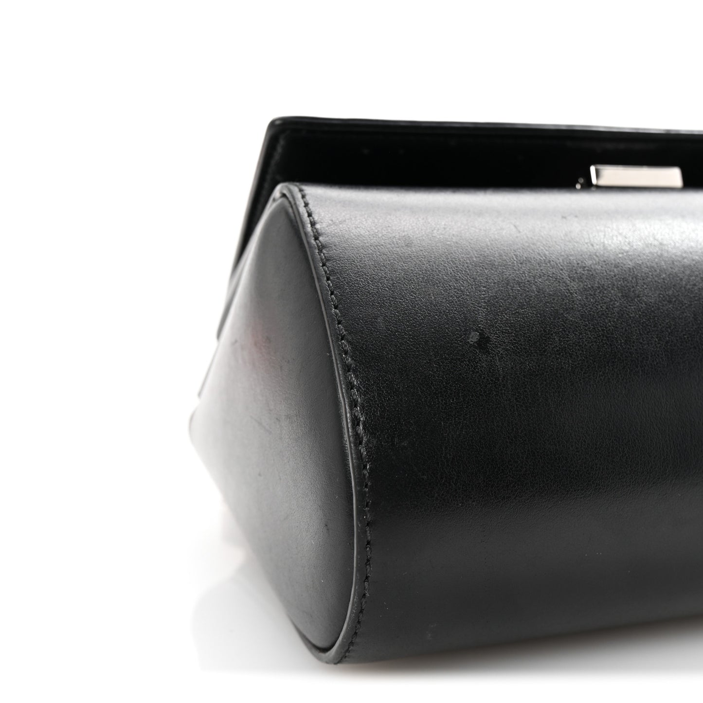 Calfskin Mini Pandora Box Logo Strap Crossbody Bag Black