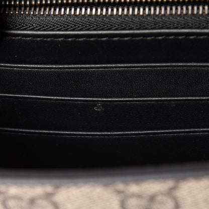 Gucci GG Supreme Monogram Mini Peony Pearly Clutch Black 7 of 8