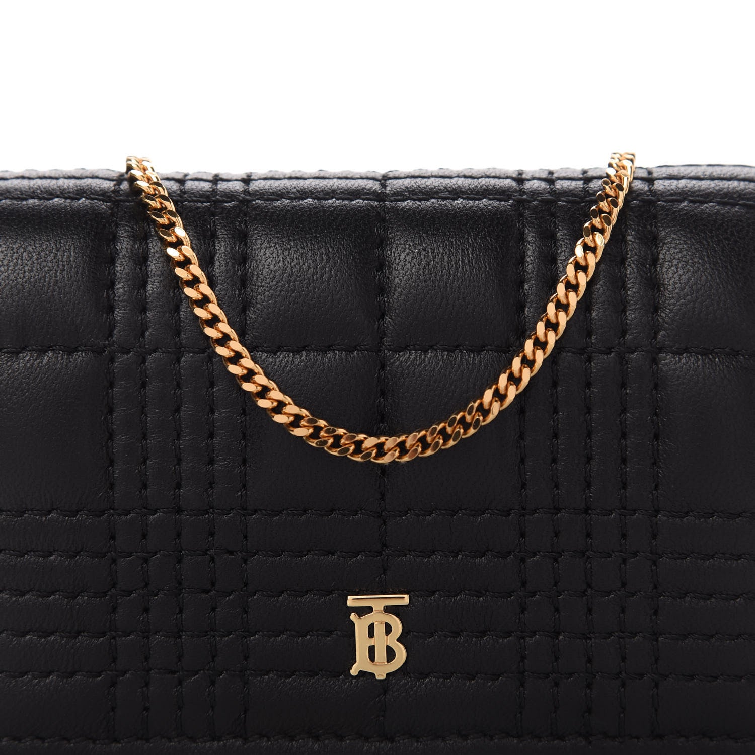 Burberry Lambskin Quilted Card Case With Detachable Strap Black 10 of 10