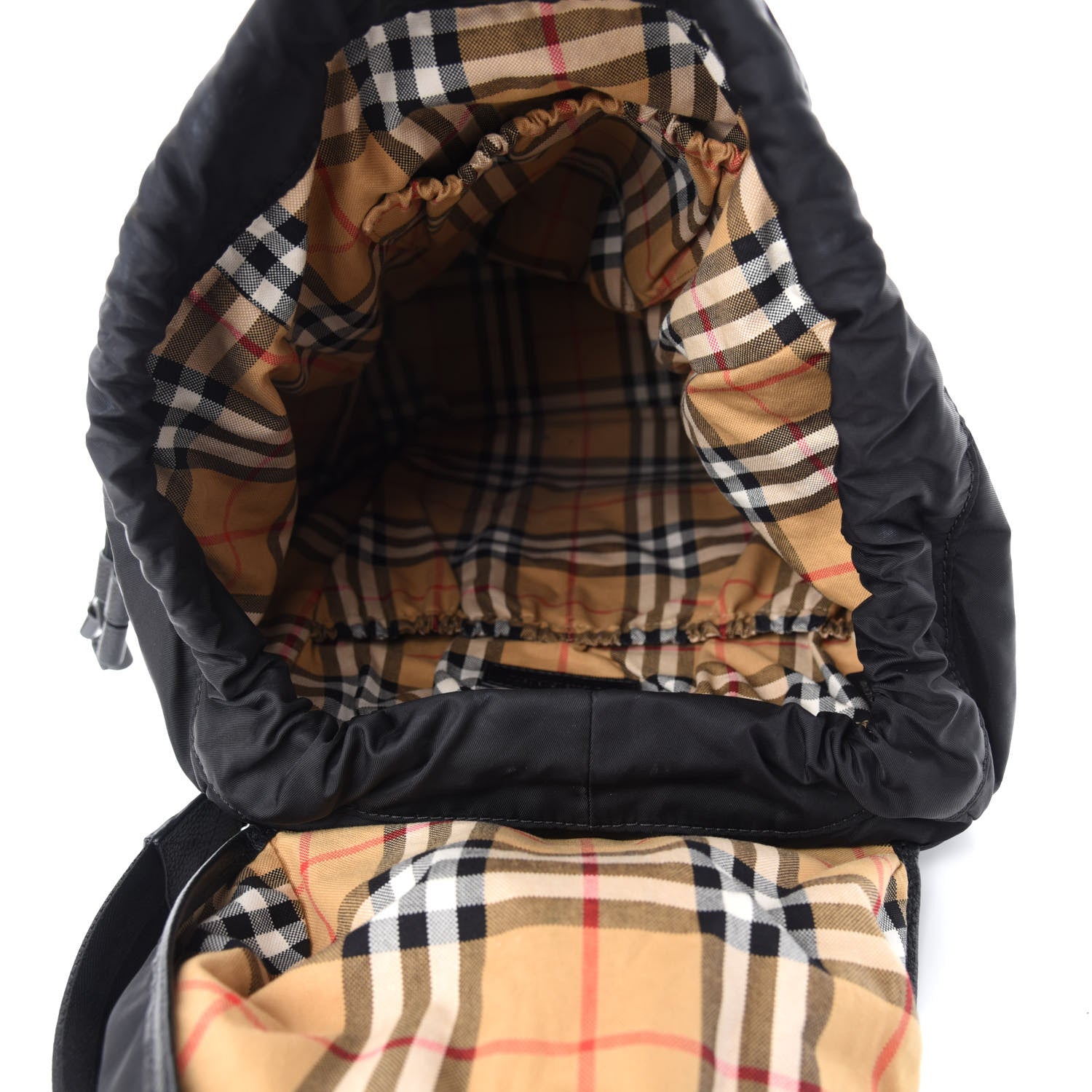Burberry Nylon Grained Calfskin Watson Diaper Bag Black 5 of 11