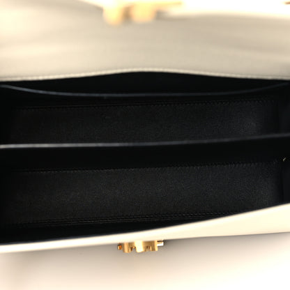 Saint Laurent Grain de Poudre Medium Classic Monogram Cassandra Top Handle Crema Soft 5 of 11