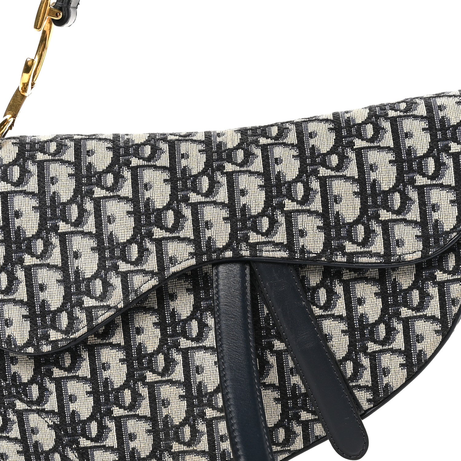 Christian Dior Oblique Saddle Bag Blue 8 of 10