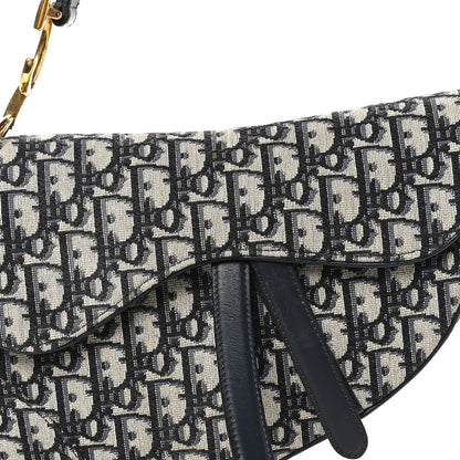 Christian Dior Oblique Saddle Bag Blue 8 of 10
