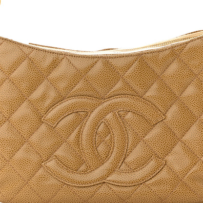 Chanel Caviar Quilted Timeless CC Shoulder Bag Beige 8 of 13