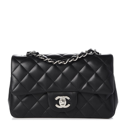 Chanel Lambskin Quilted Mini Rectangular Flap Black 1 of 8